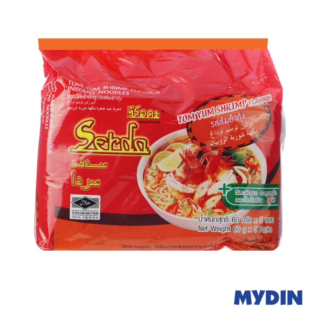 Serda Tomyum Shrimp Instant Ndls 5×60g