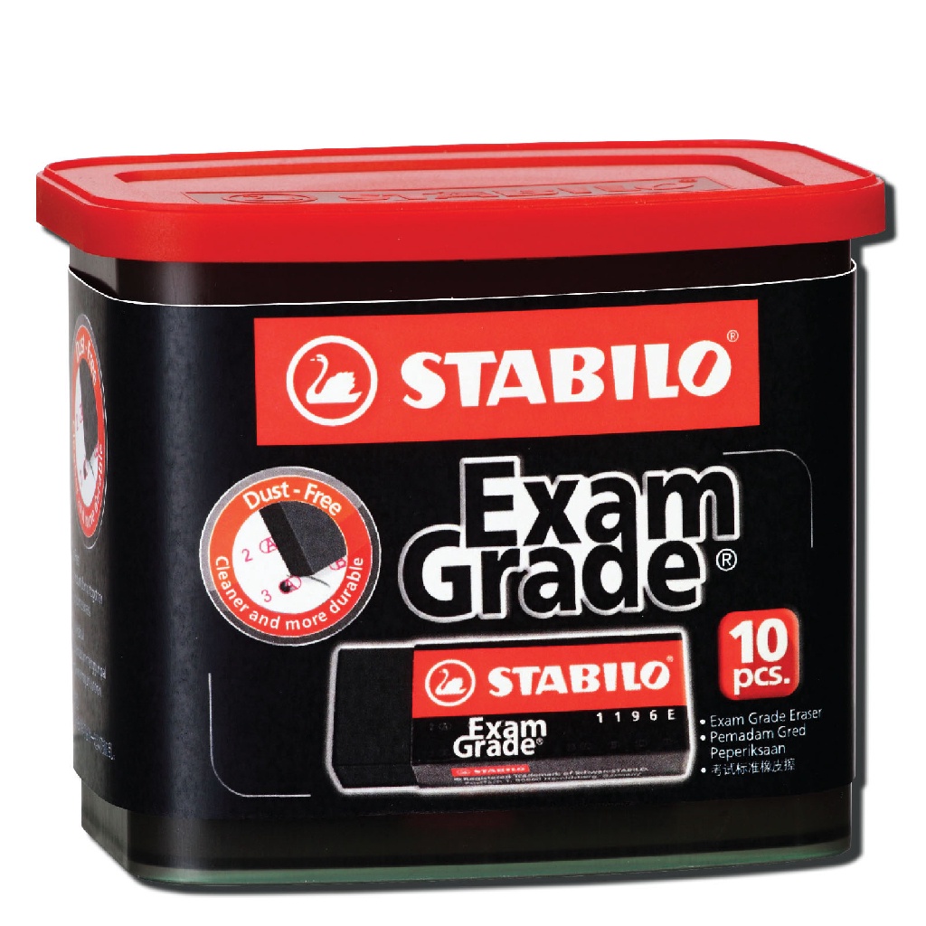 Stabilo Eraser Exm Grd Black 10S 1196e10sp