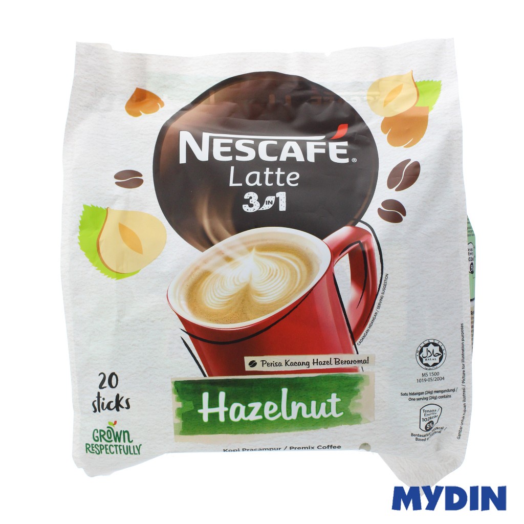 Nescafe Coffee Latte Hazelnut 15×23g