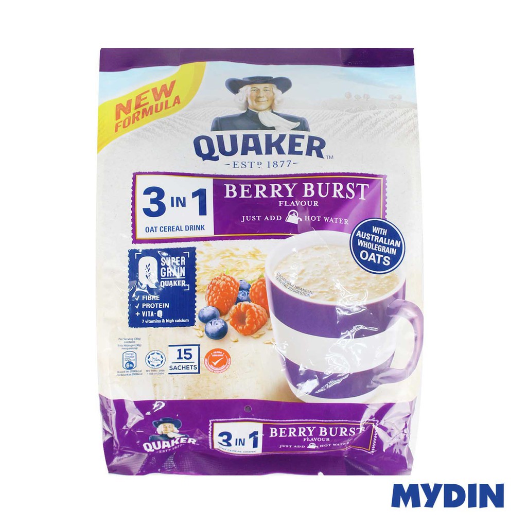 Quaker Cereal Drink 3in1 Berry Burst