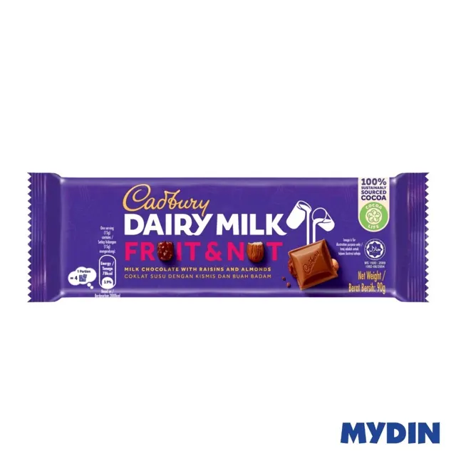 Cadbury Fruit+nut 80g