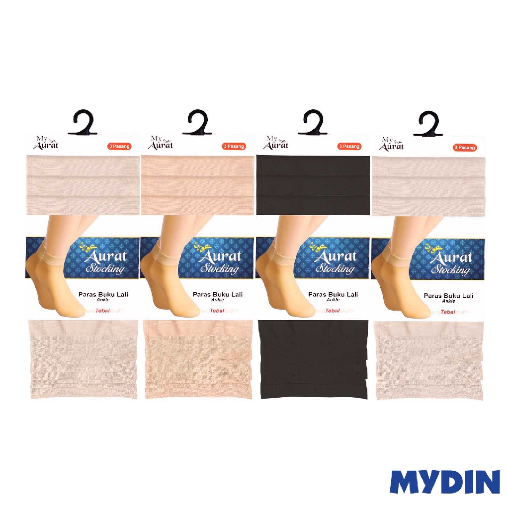 My Aurat Socks Ankle 0088 3in1, Black