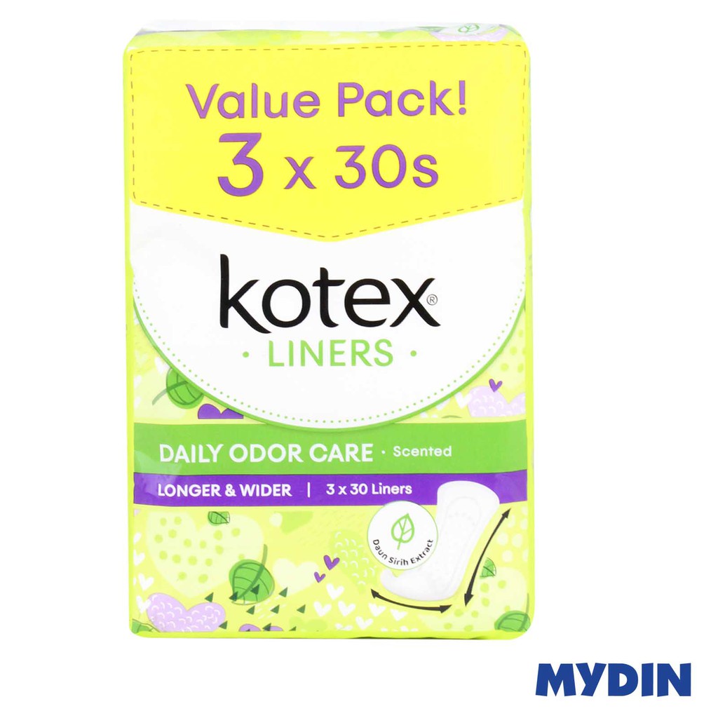 Kotex Frsh L&w Lin 15.5cmcm 30×3 Sctnd