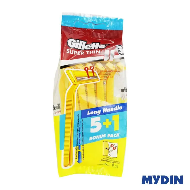 Gillette Super Thin Rzr P/bag 5+1
