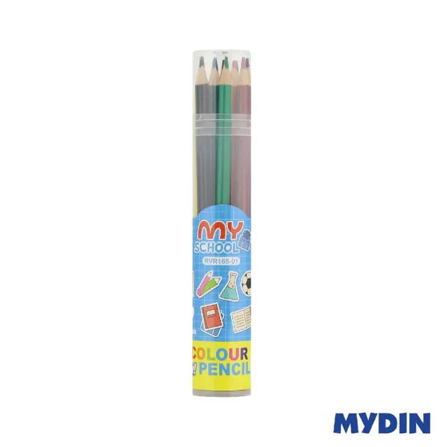 My School Col Pencils Pmnt 12L Rvr165-01