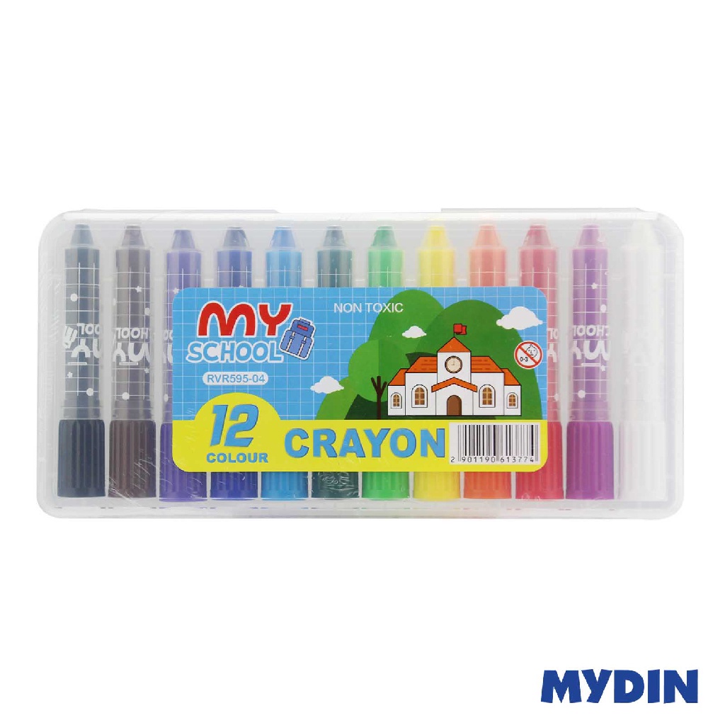 My School Twist Crayon 12S Rvr595-04