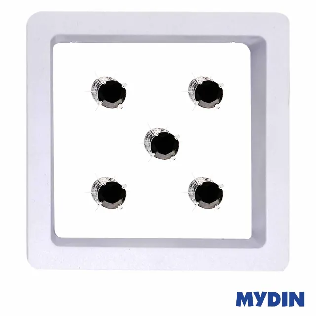 Armaan Button Zircon Black 7mm Satccd-15