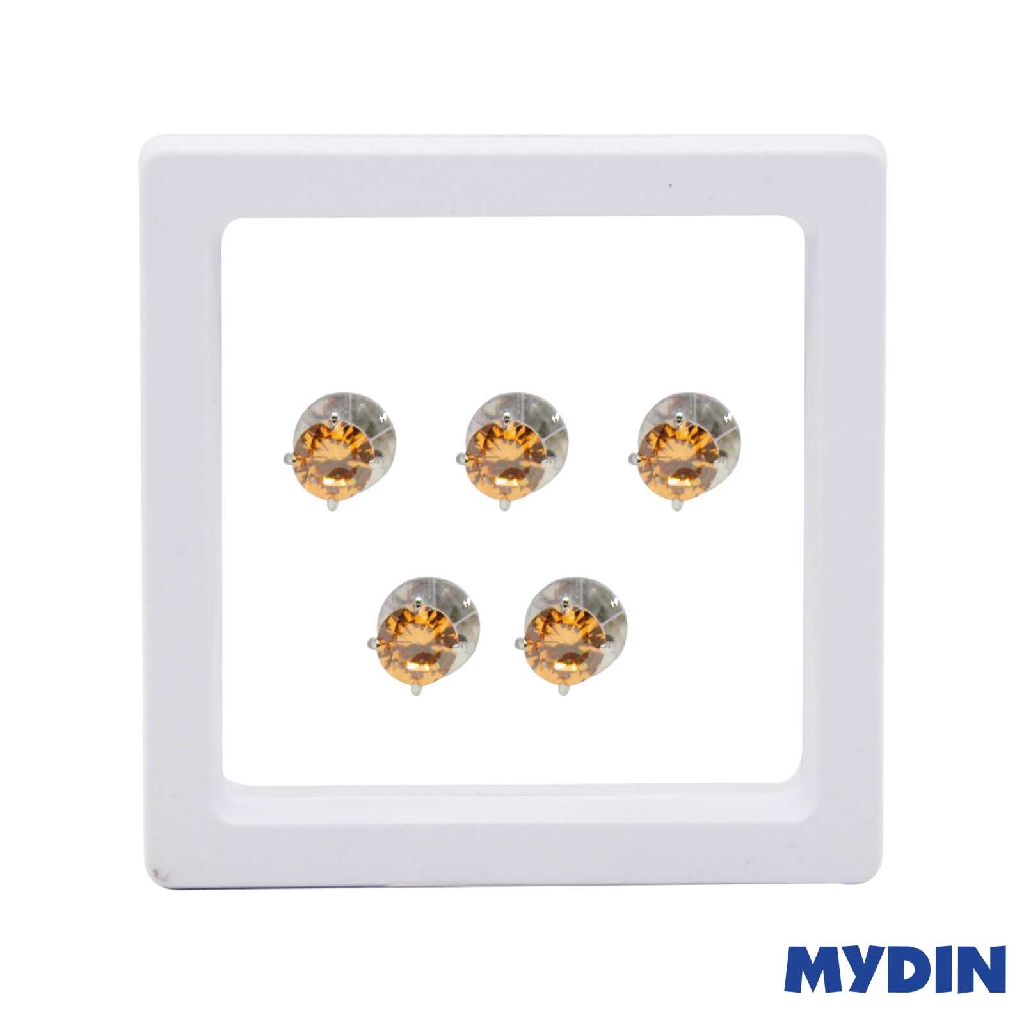 Armaan Button Zircon Chpg 8mm Stndc-15