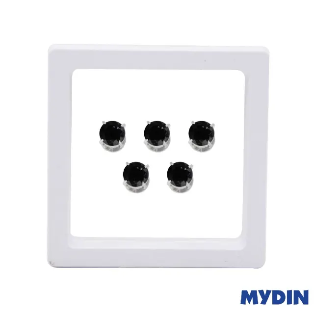 Armaan Button Zircon Black 10mm Sacbdb-20