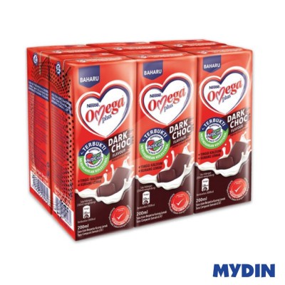 Nestle Omega UHT 6×200ml Dark Choc
