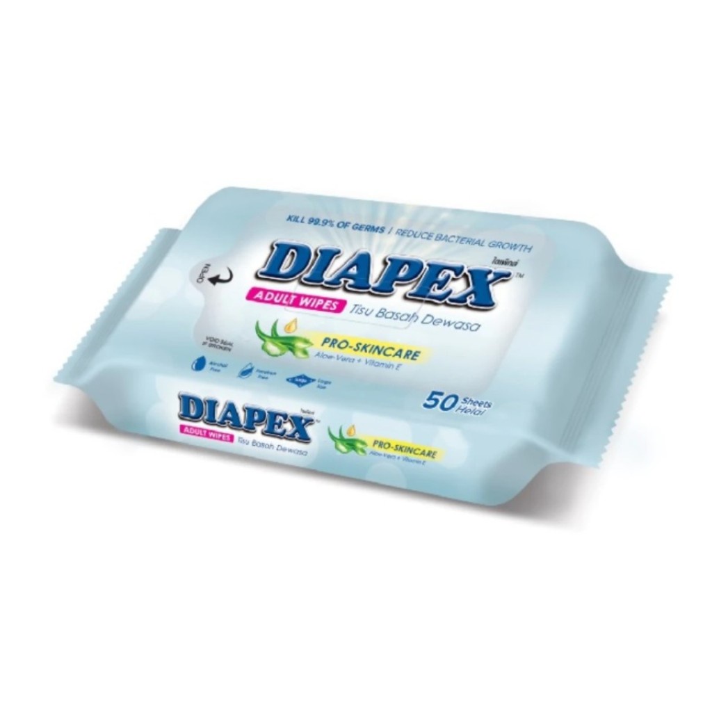 Diapex Adult Wipes 50S