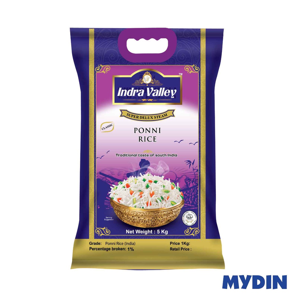 Indra Valley Steamed Ponni 5kg
