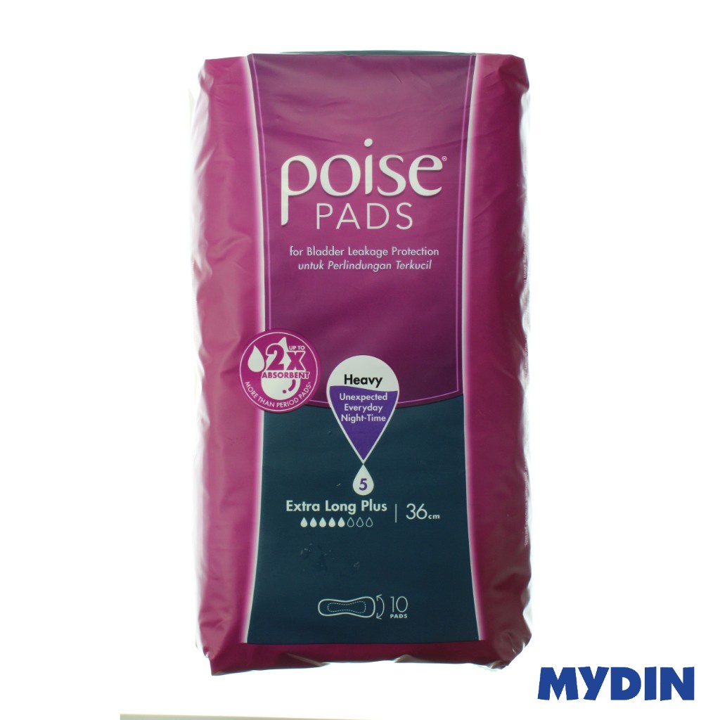 Poise Pad Extra Long Plus Nw 36cm 10S