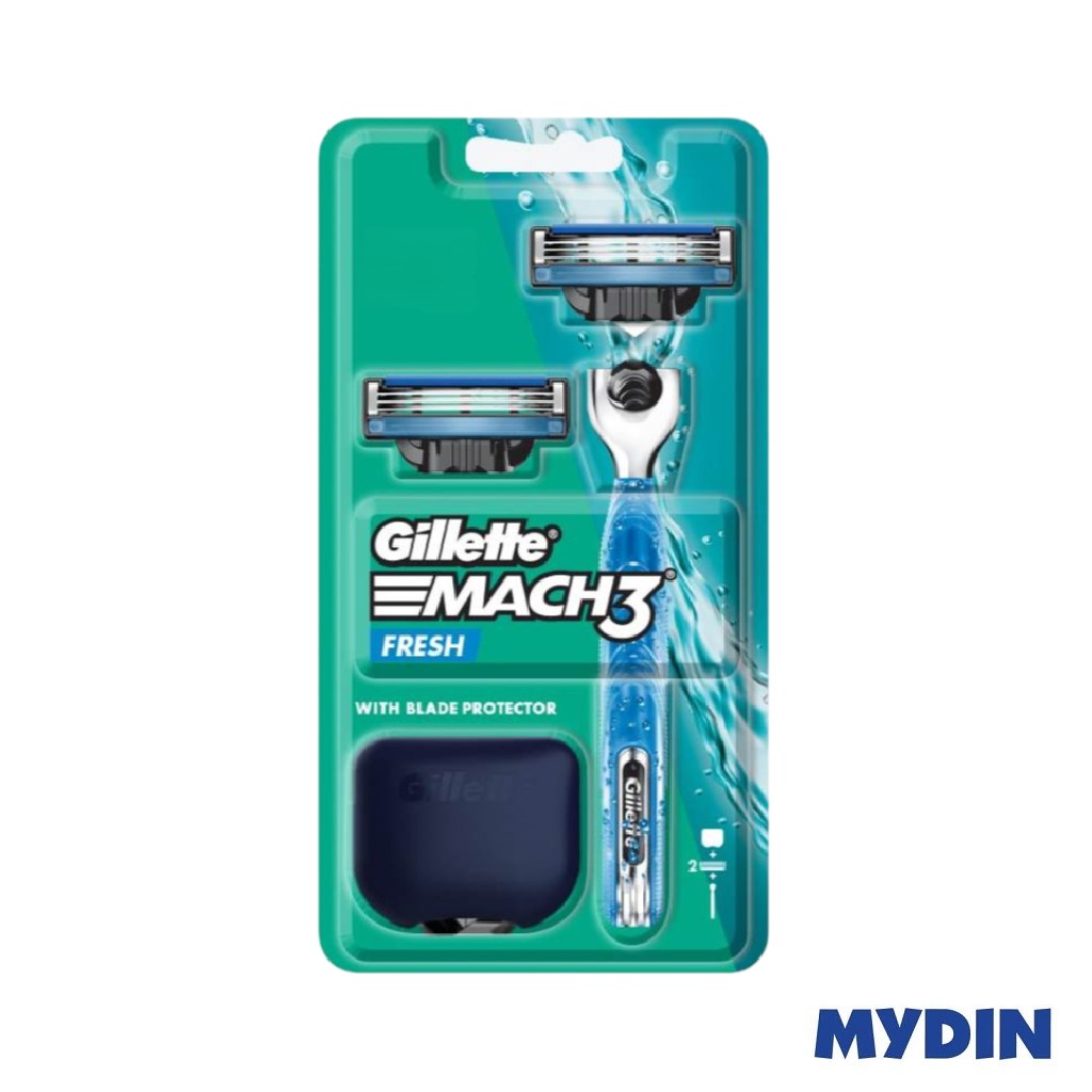 Gillette Mach3 System Rzr 2up Aqua Grip