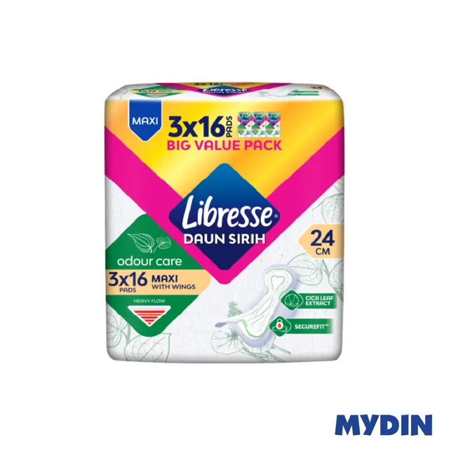 Libresse D/sirih Pad Mx Wg 24cm 3×16s