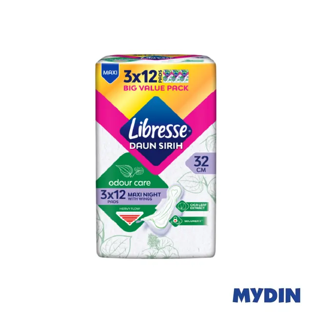 Libresse D/sirih Pad Mx Nt Wg 32cm 3×12s