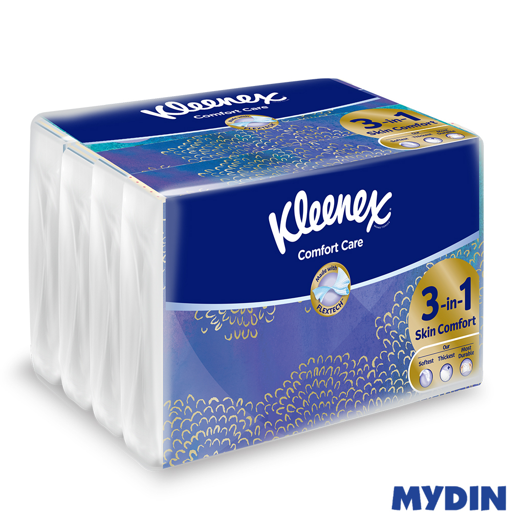 Kleenex Ft Softpack Cucumber 3ply 4×50s