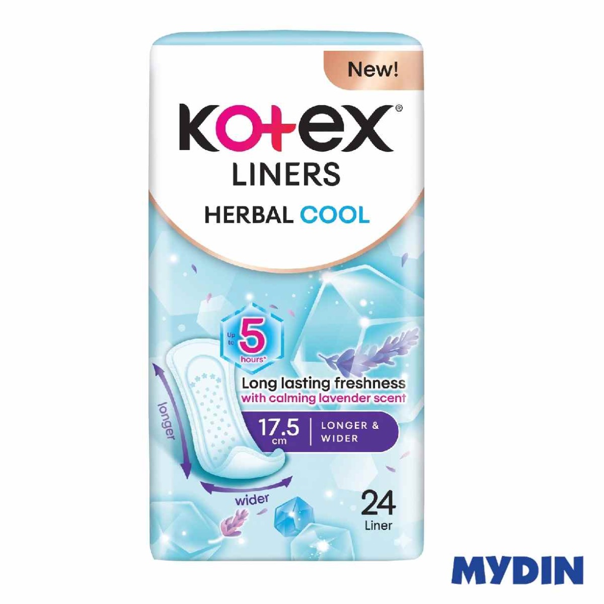 Kotex Herbcool Lin L&w 24S Unstd