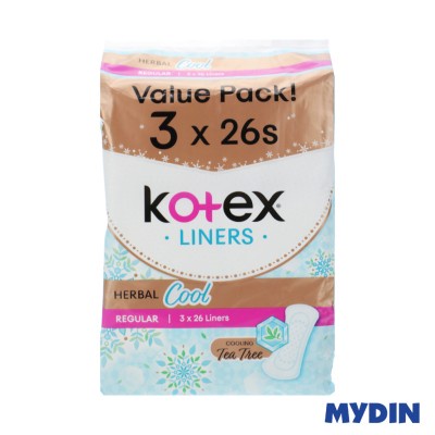 Kotex Herbcool Lin Regular 26×3 Unstd