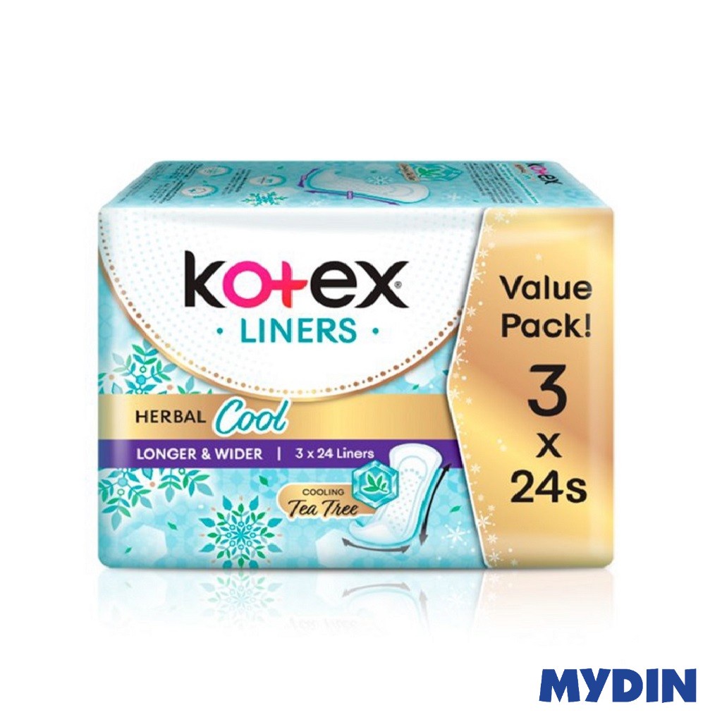 Kotex Herbcool Lin L&w 24×3 Unstd