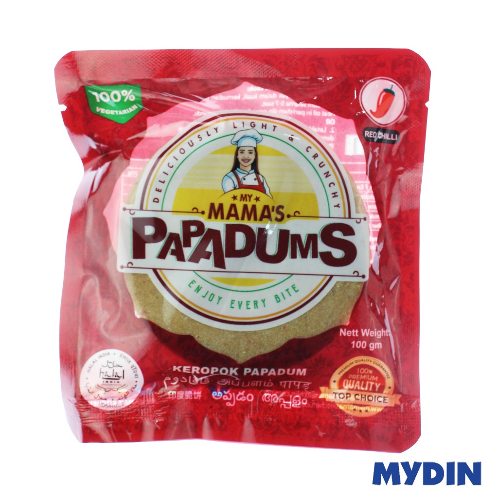 My Mamas Red Chilli Papadums 100g
