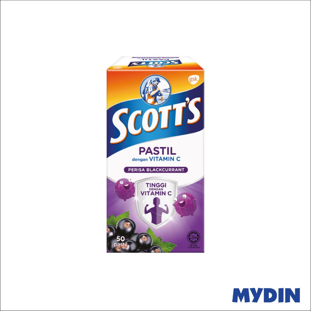 Scotts Vit C Past Blackcurrant 50S