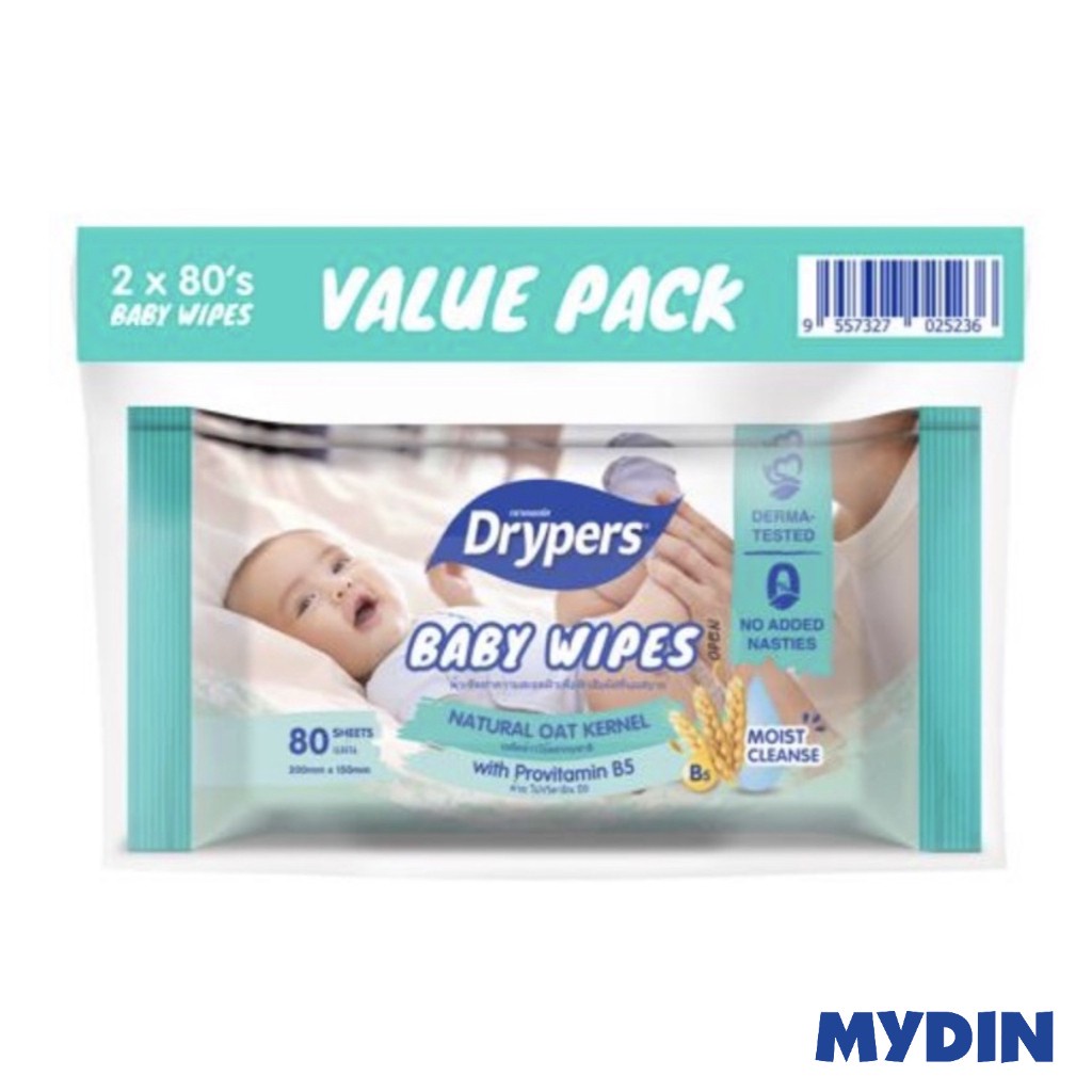 Drypers Baby Wipes 80×2 N/o/k