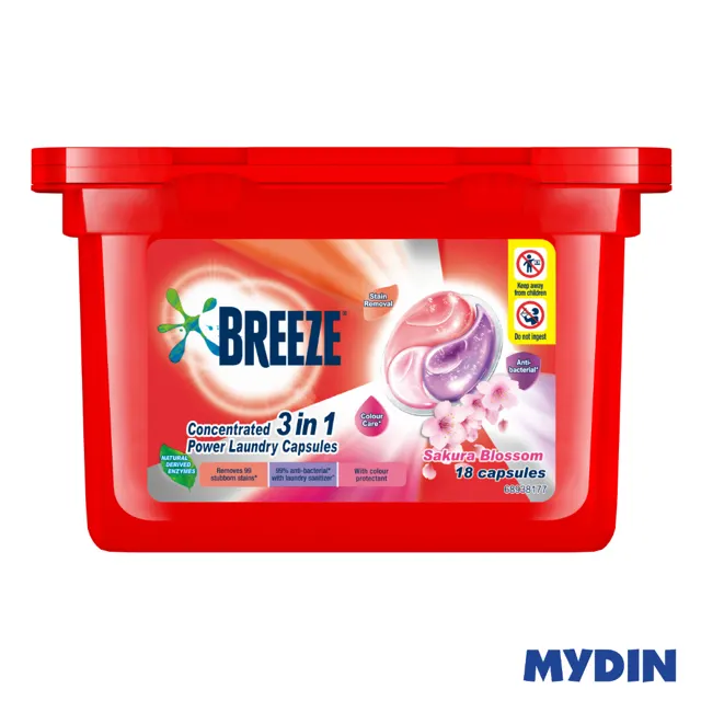 Breeze Deterg Capsules, 18S, Sk/blsm