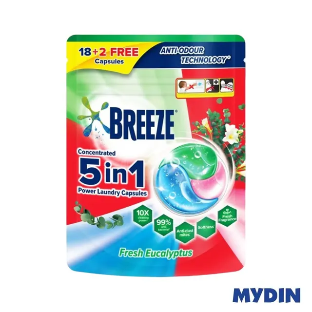 Breeze Deterg Capsules, 18S, F/eclpt