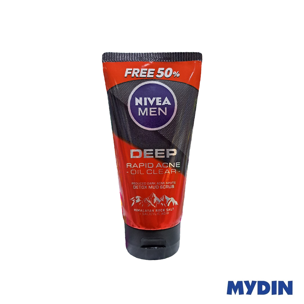 Nivea Men Deep Rpd Acne Scrub 100g Fr50%