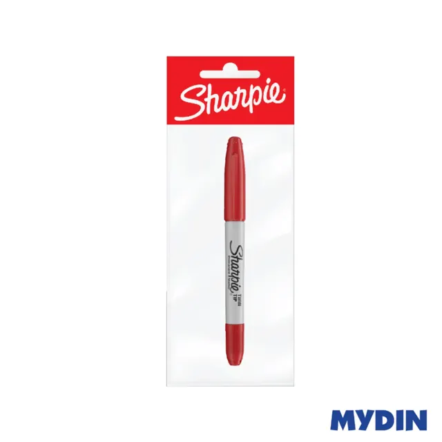 Sharpie Mkr Pmnt Twin Tip, 1S, Red