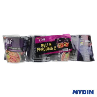 Mamee Chef Cup Ndls C/t/yam 6+2 72g Vp