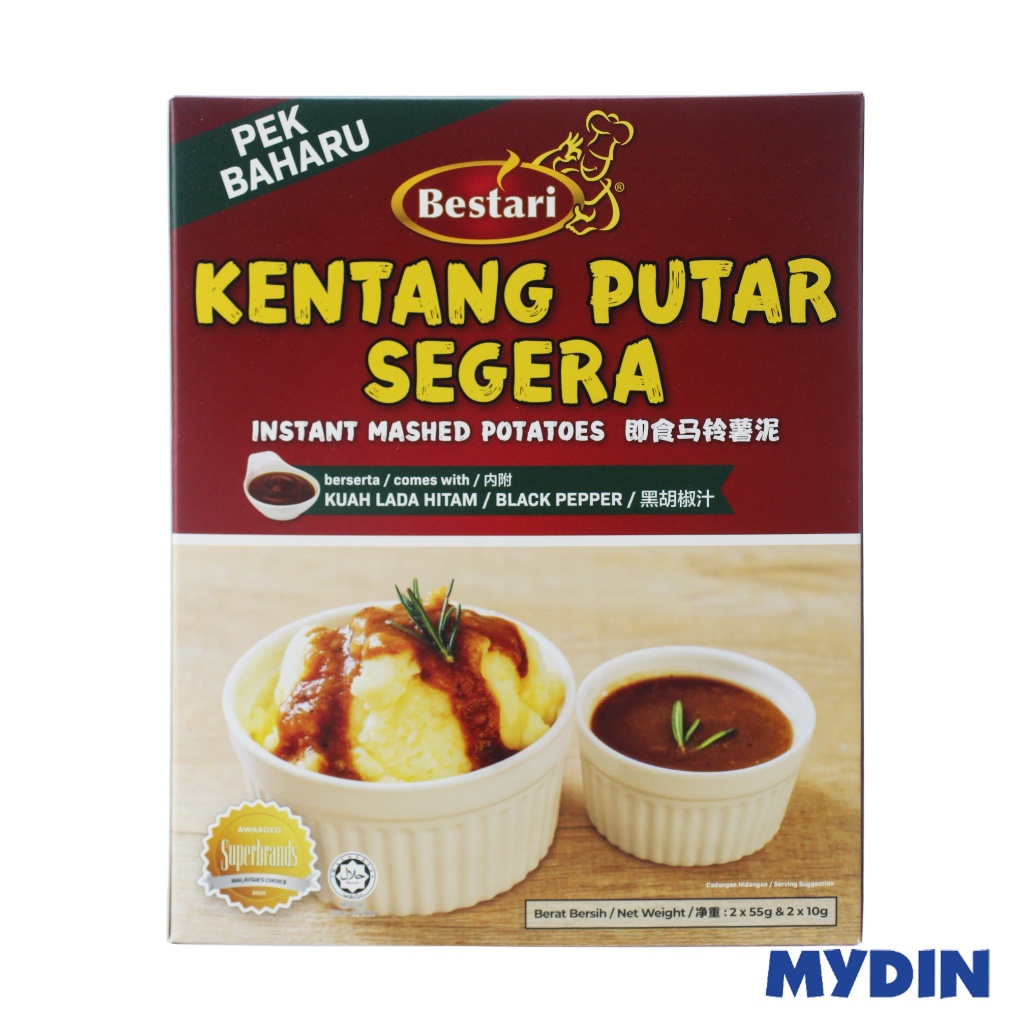 Bestari Mashed Potato Blck Ppr Grvy 130g