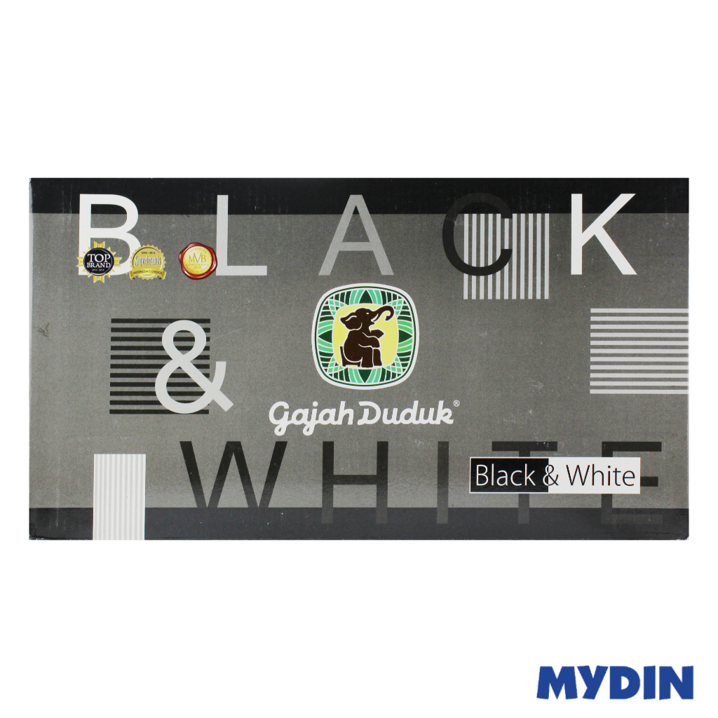Gajah Duduk Pelikat Black White