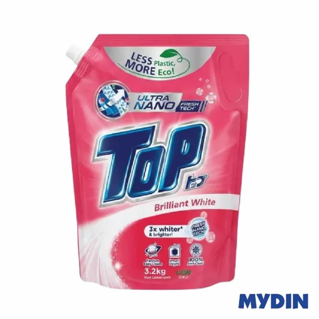 Top Deterg Liq Ref, 3.2kg, Brilliant Cln