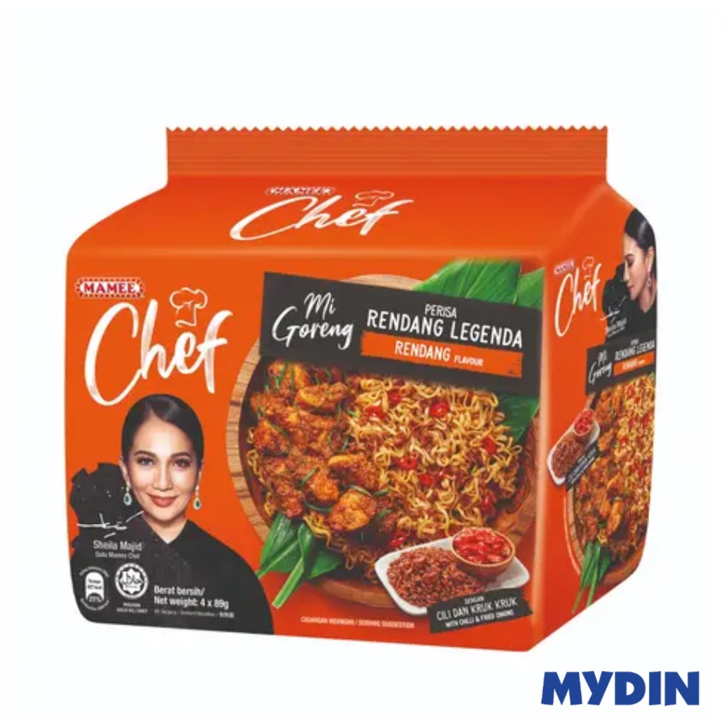 Mamee Chef Mi Goreng 4×89g Rendang