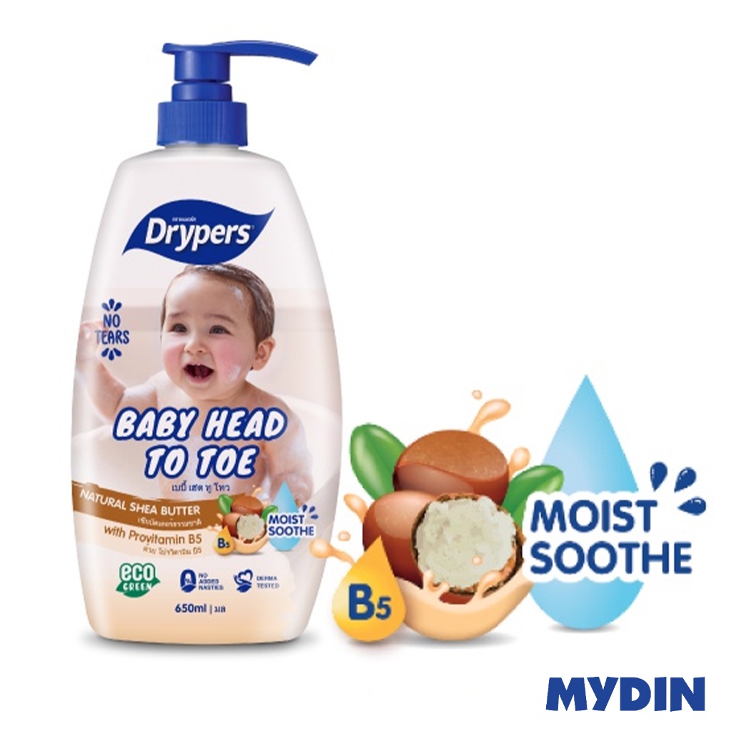 Drypers Baby Htt Bot, 650ml, Ntrl Rspbry