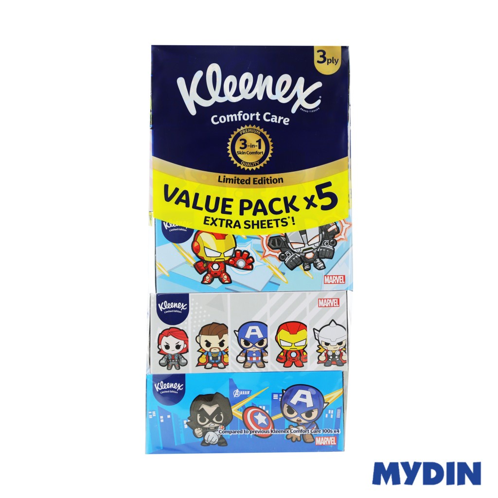 Kleenex Fac Tiss Ltd Edt 90×5box 3ply