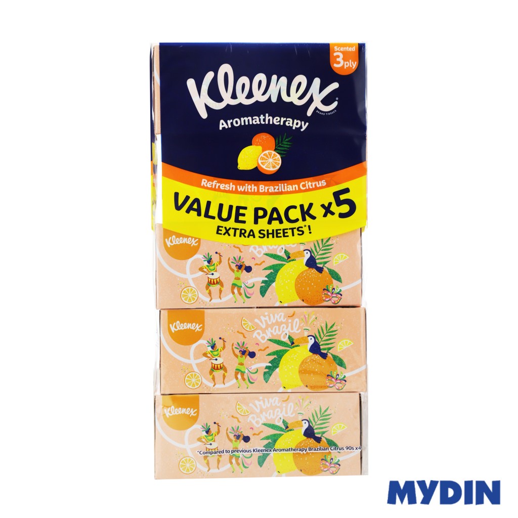 Kleenex Fac Tiss Citrus 80×5box 3ply