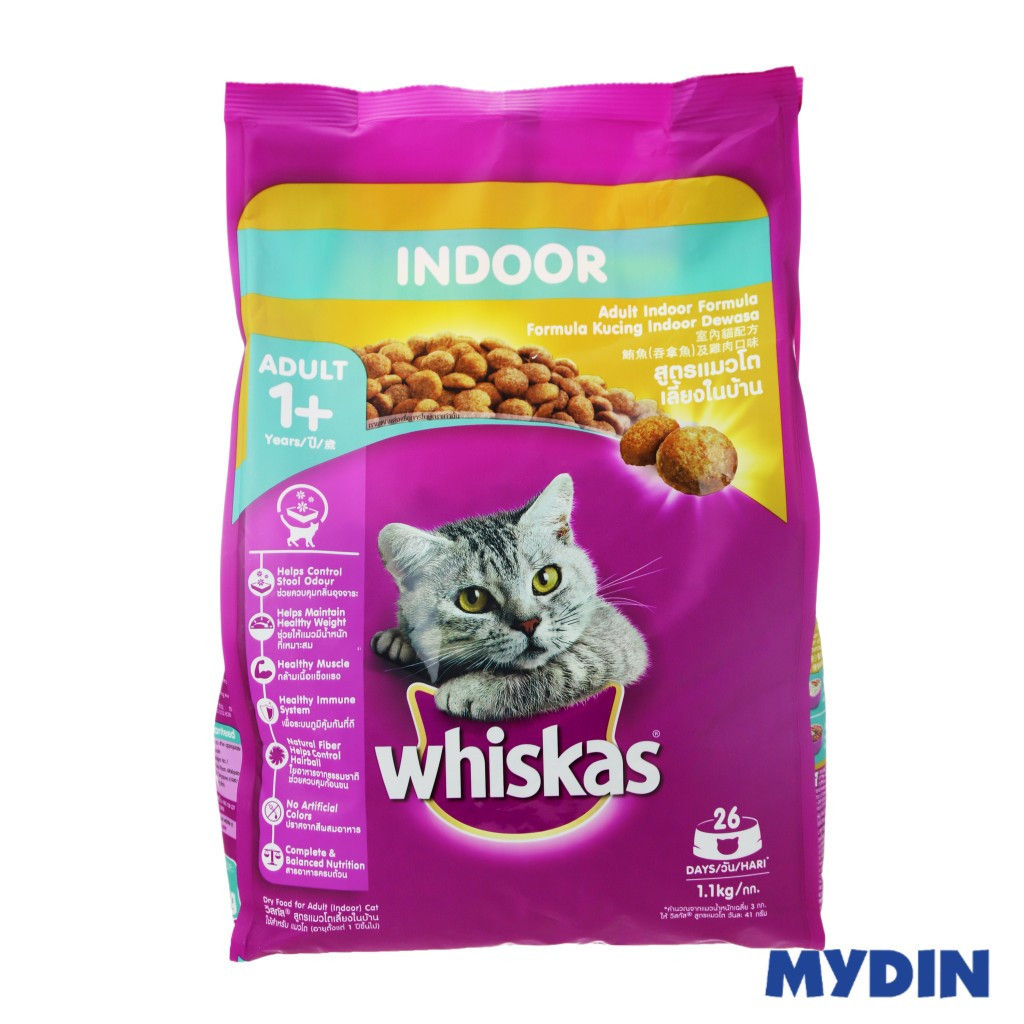 Whiskas Cat Fd Indoor 1.1kg