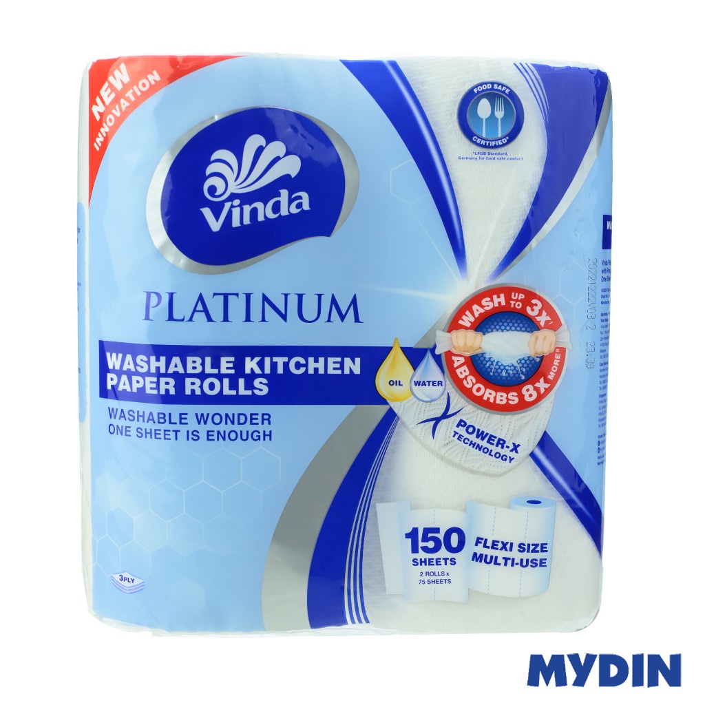 Vinda Washable Kitchen Towel 75pcs/pack x 2