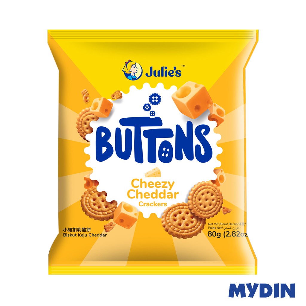 Julies Cracker Butt, 80g, Cheesy Cheddar