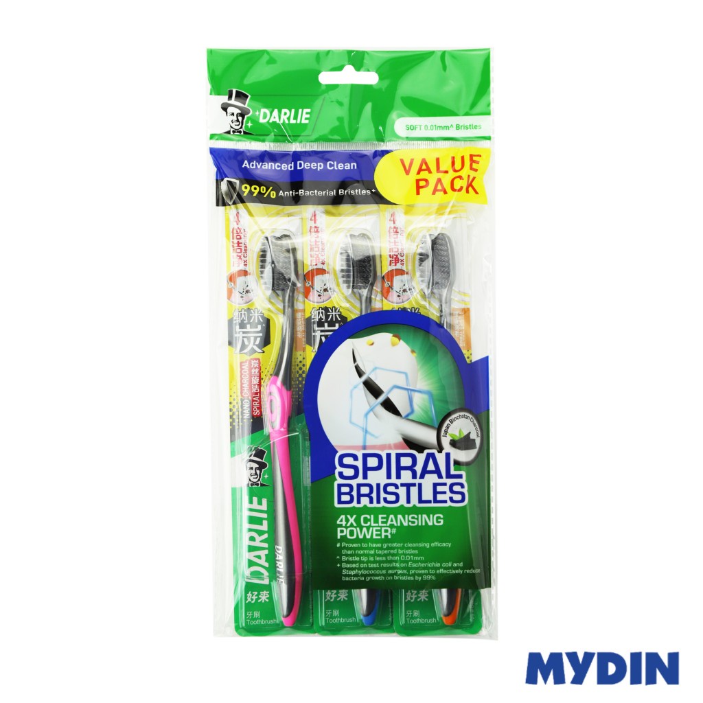Darlie Toothbrush Charcoal Spiral 3S