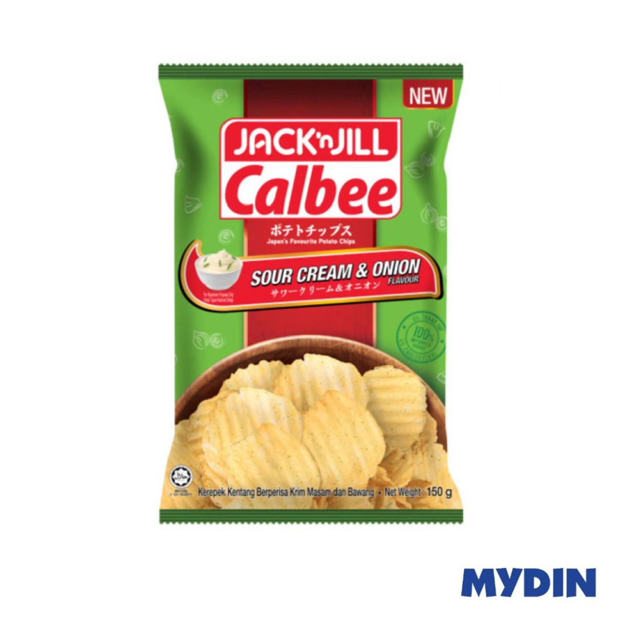 Jnj Calbee P.chips Sour Cream&onion 150g