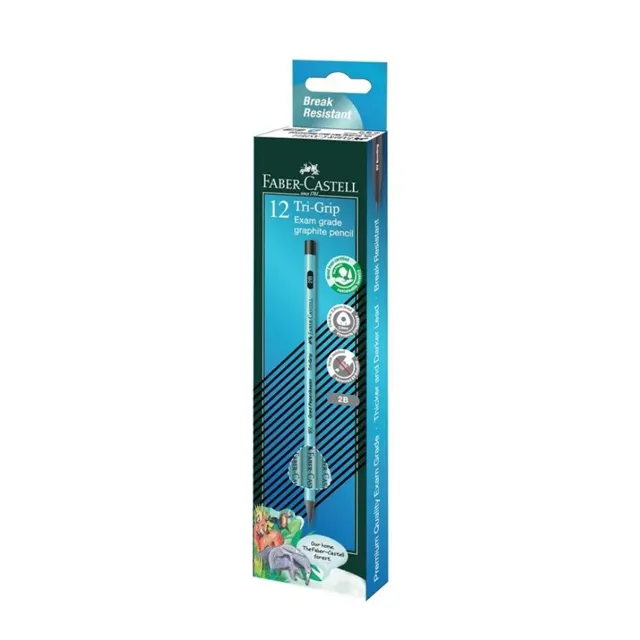 Fc Tri Grip Pencils 2b M/blue 12S 311813