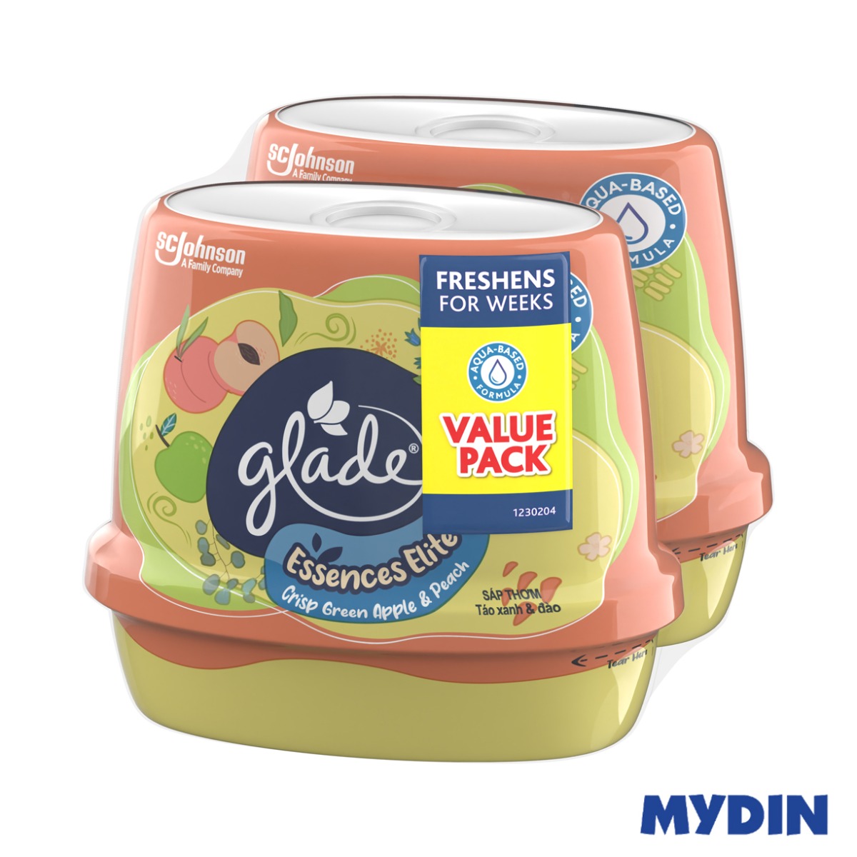 Glade Gel Crisp Grn Aple & Peach 180g Tp
