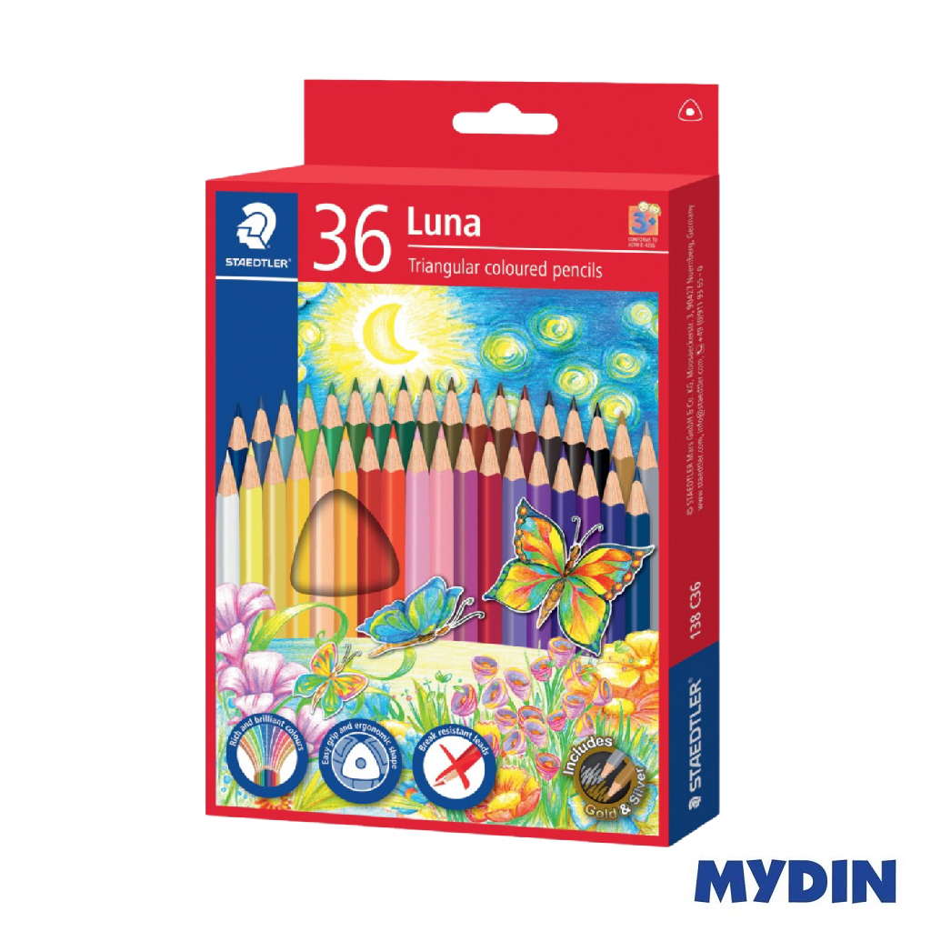 Stae Tri Col Pencils 36L 138c36