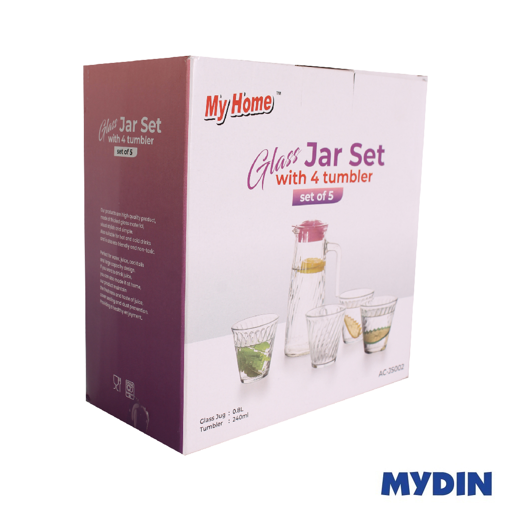 Myhome Glass Set 8oz/800ml 5S Ac-Js002