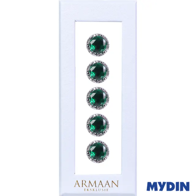 Armaan Button Zircon Exclusive Abxh29-01-Emerald