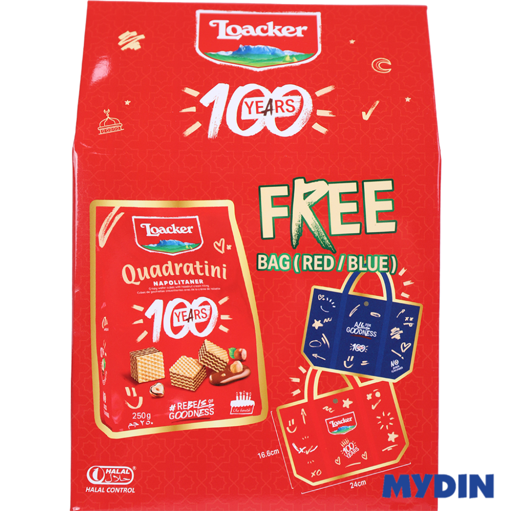 Loacker Quadratini W/foc, 250g, Npltne